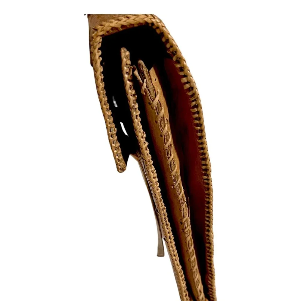 Vintage Alligator Crocodile Skin Briefcase Brown Exotic Leather‎ Lizard Trim